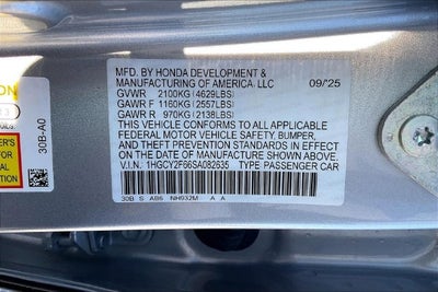2025 Honda Accord Hybrid EX-L