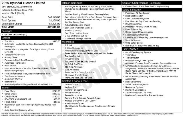 2025 Hyundai Tucson Limited