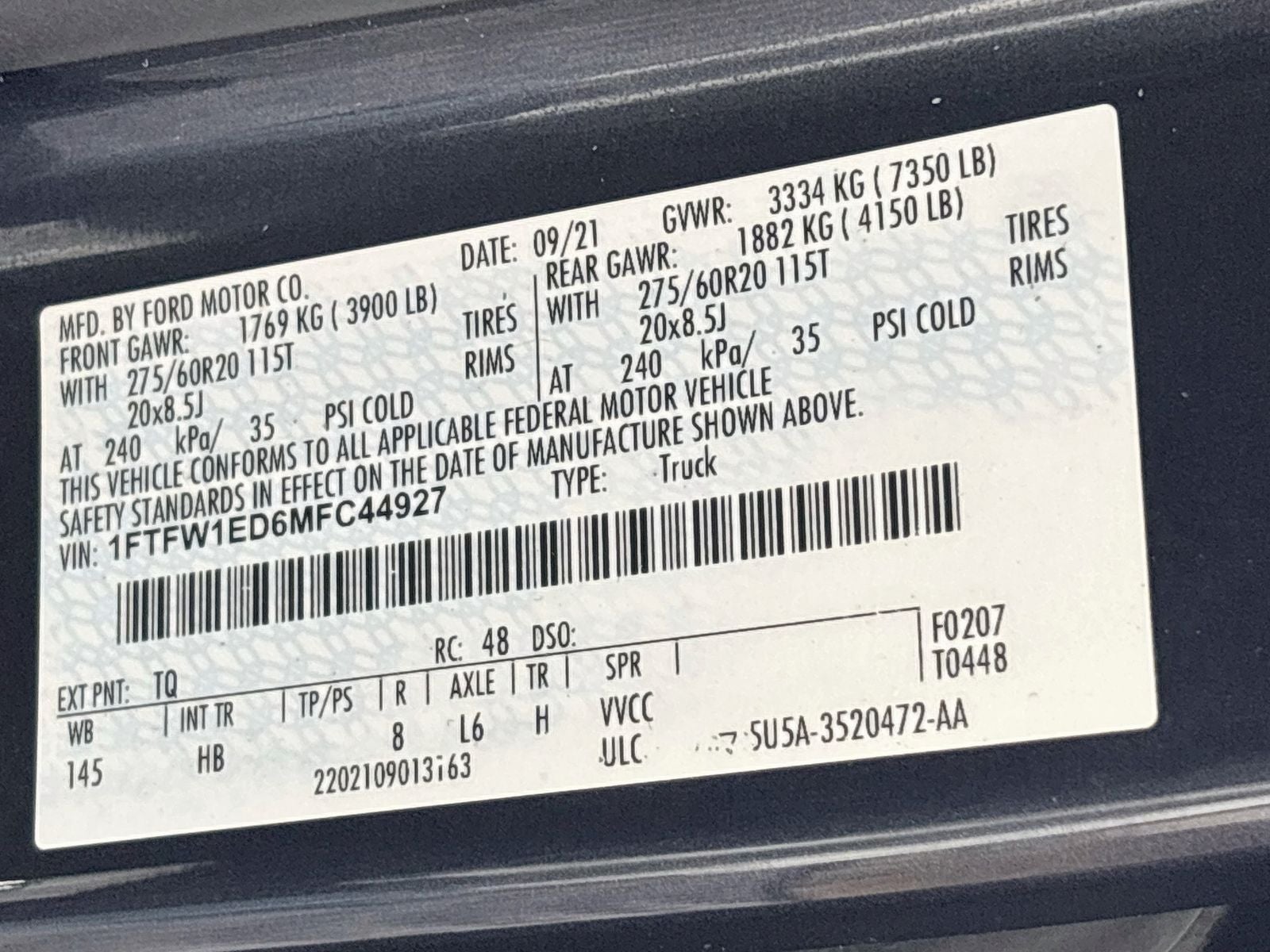 2021 Ford F-150 Lariat