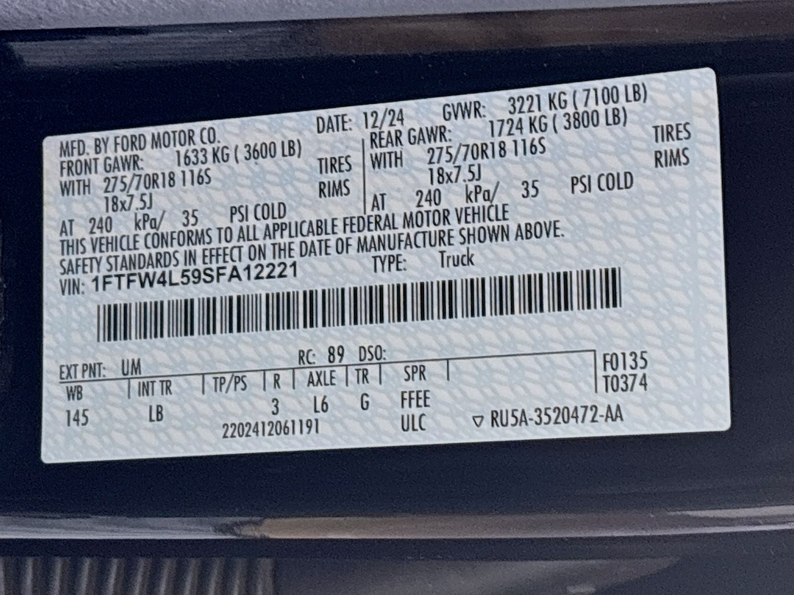 2025 Ford F-150 Tremor