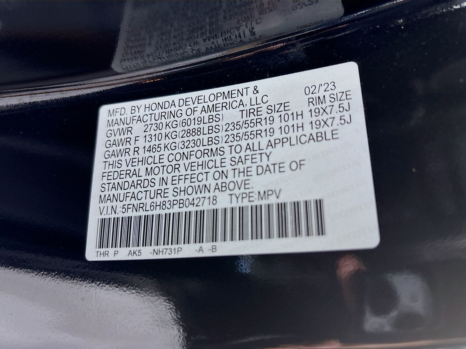 2023 Honda Odyssey Touring