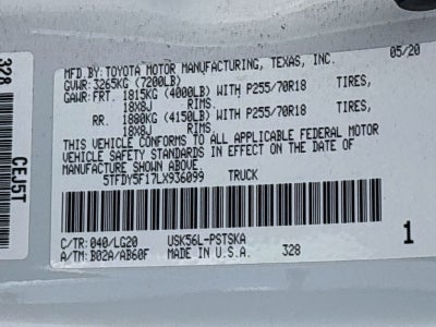 2020 Toyota Tundra SR5