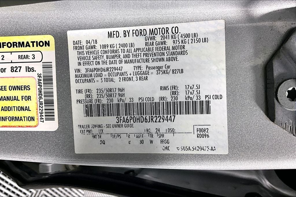 2018 Ford Fusion SE