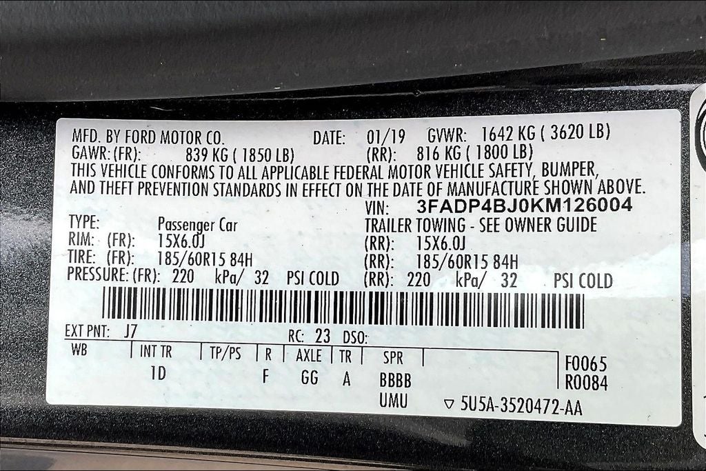 2019 Ford Fiesta SE