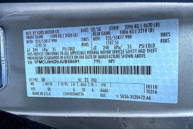 2018 Ford Escape SEL