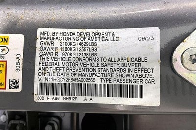 2024 Honda Accord Hybrid EX-L