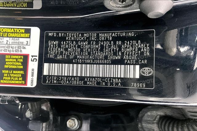 2018 Toyota Camry LE