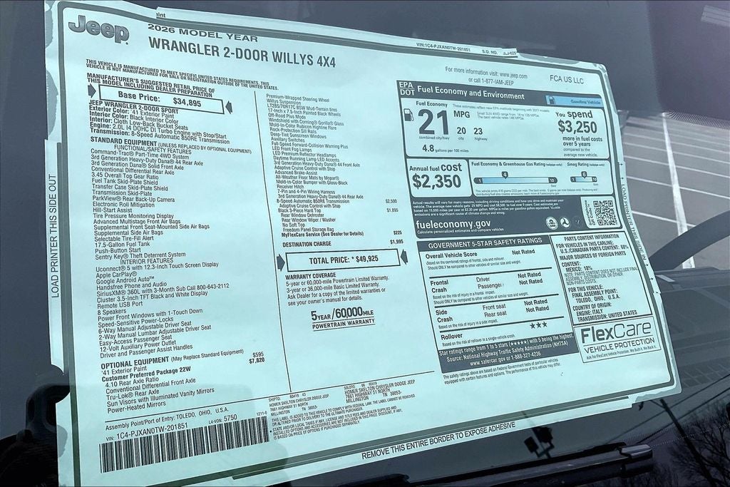 2026 Jeep Wrangler Willys