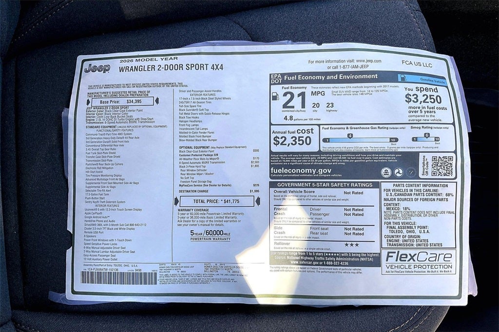 2026 Jeep Wrangler Sport