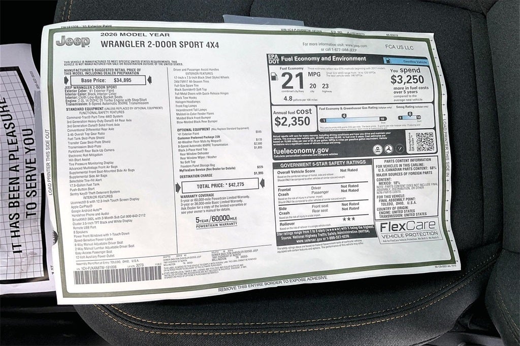 2026 Jeep Wrangler Sport