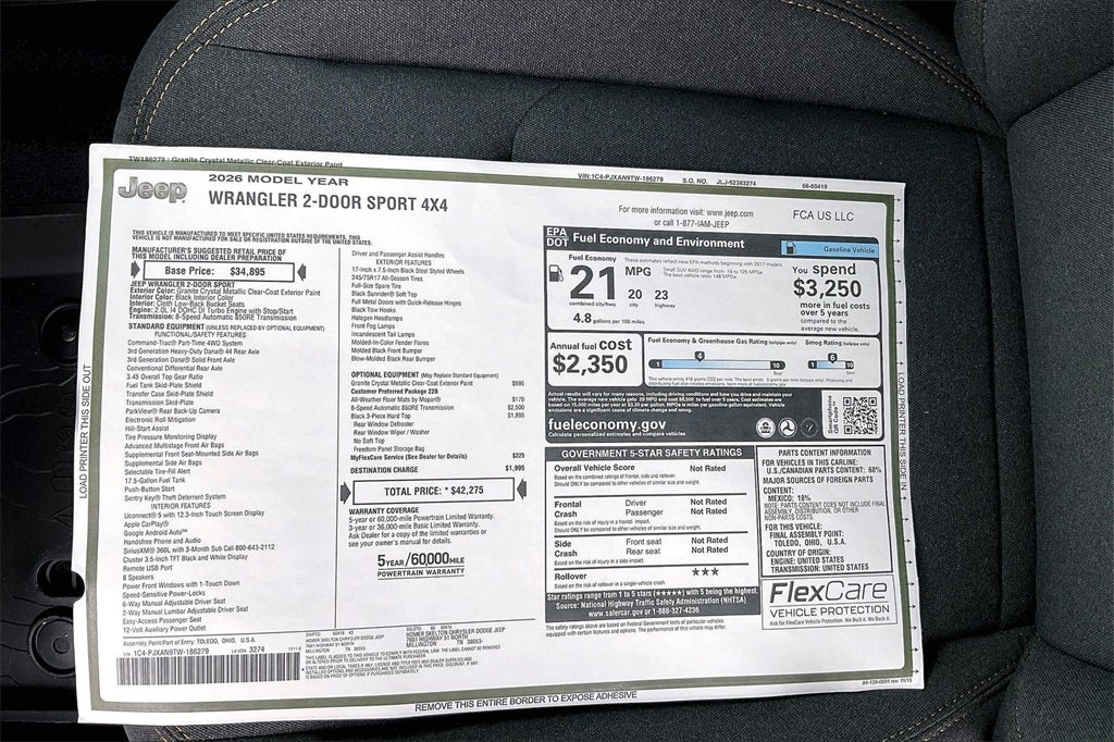 2026 Jeep Wrangler Sport