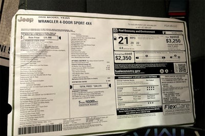 2026 Jeep Wrangler Sport