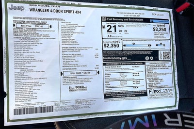 2026 Jeep Wrangler Sport