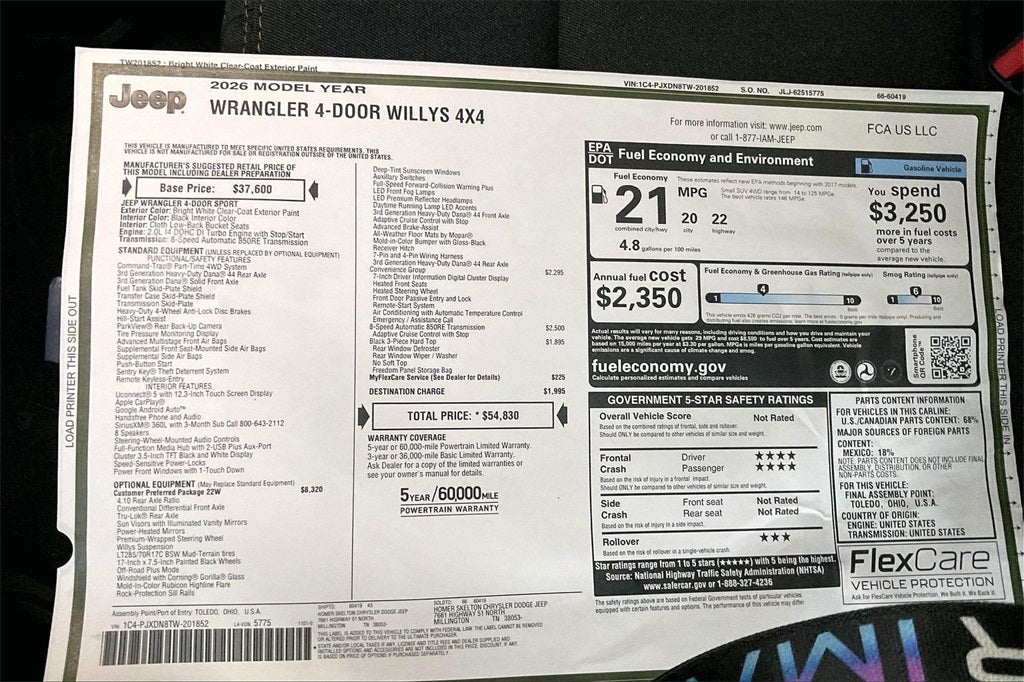 2026 Jeep Wrangler Willys