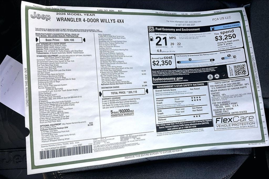 2026 Jeep Wrangler Willys