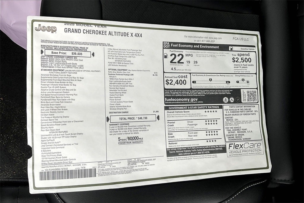 2025 Jeep Grand Cherokee Altitude X