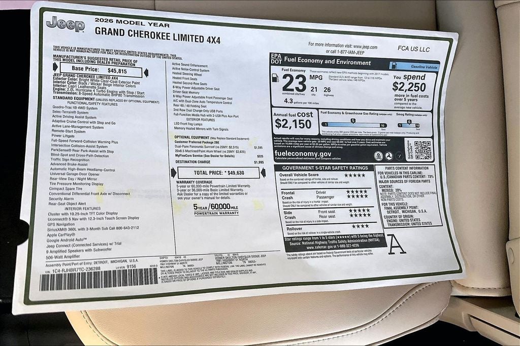 2026 Jeep Grand Cherokee Limited