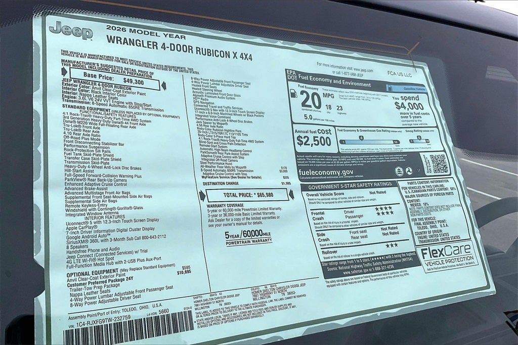 2026 Jeep Wrangler Rubicon X