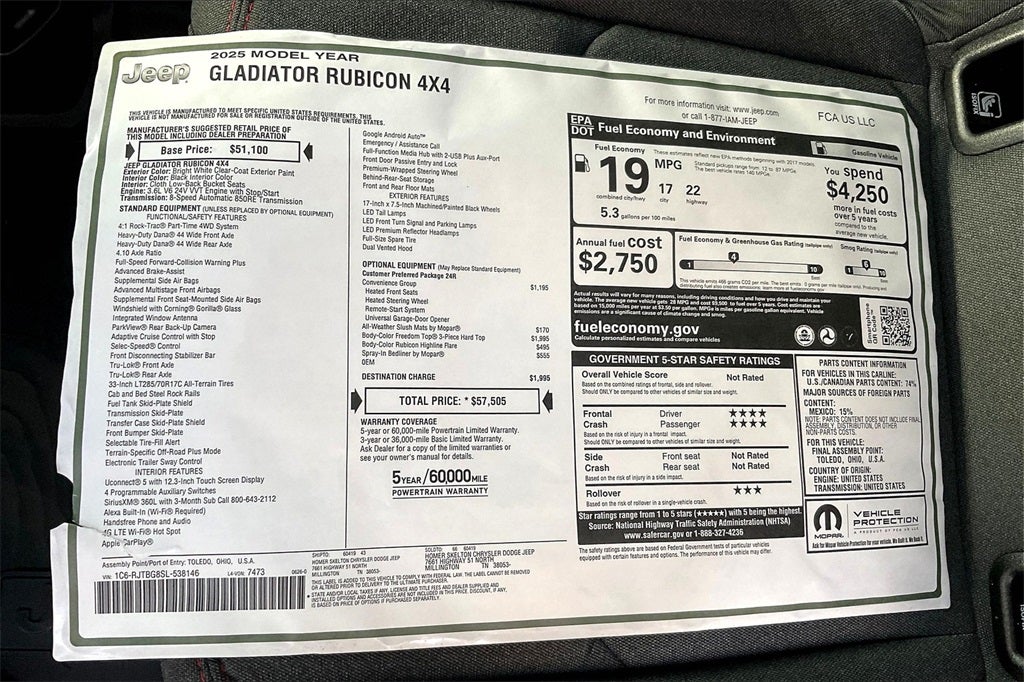 2025 Jeep Gladiator Rubicon