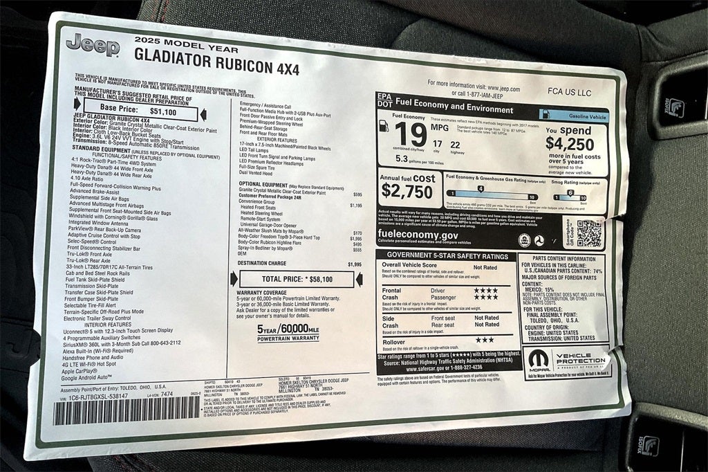 2025 Jeep Gladiator Rubicon