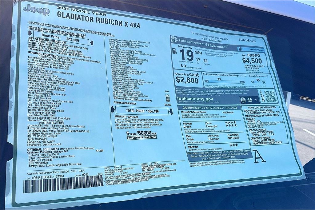 2026 Jeep Gladiator Rubicon