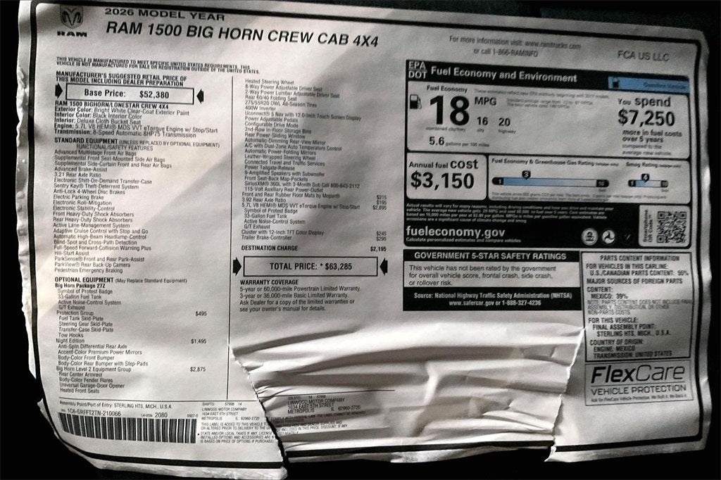 2026 RAM Ram 1500 Big Horn/Lone Star