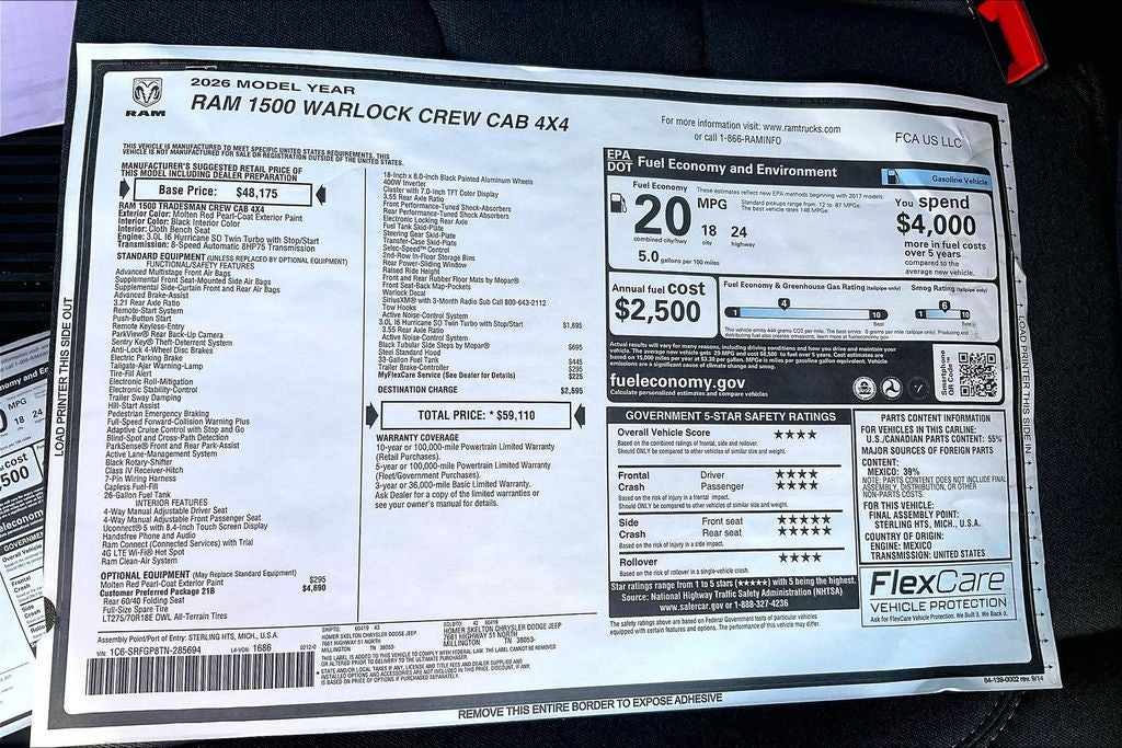 2026 RAM Ram 1500 Warlock
