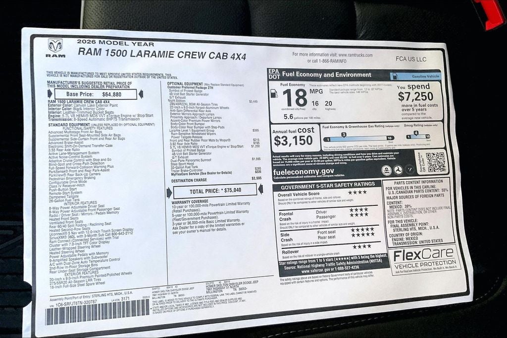 2026 RAM Ram 1500 Laramie