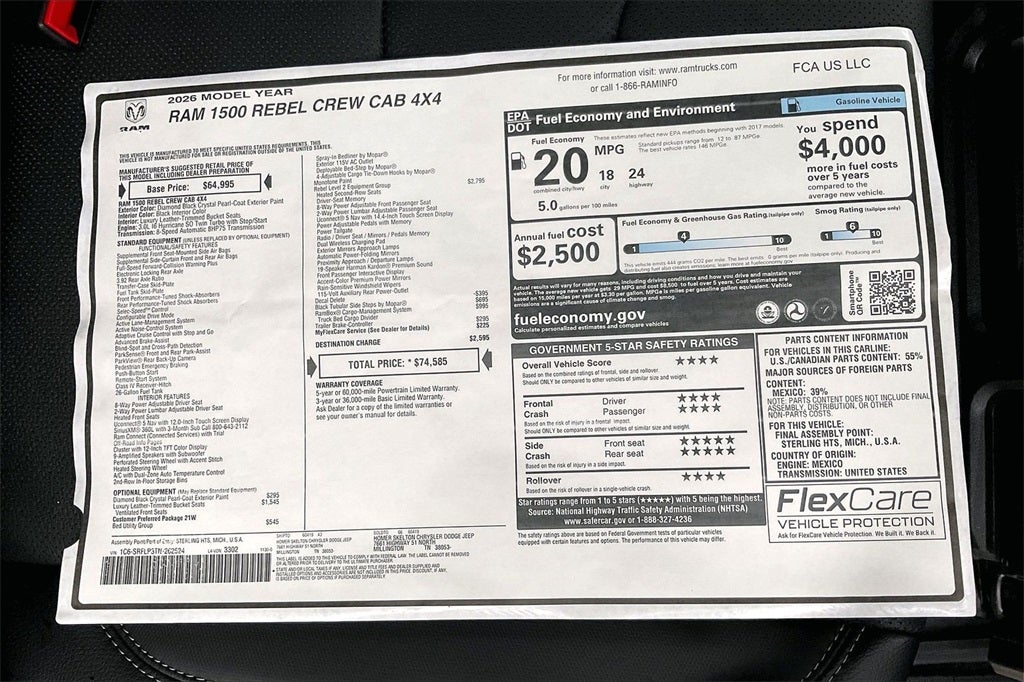 2026 RAM Ram 1500 Rebel