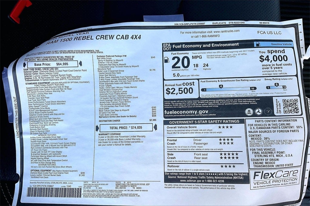 2026 RAM Ram 1500 Rebel