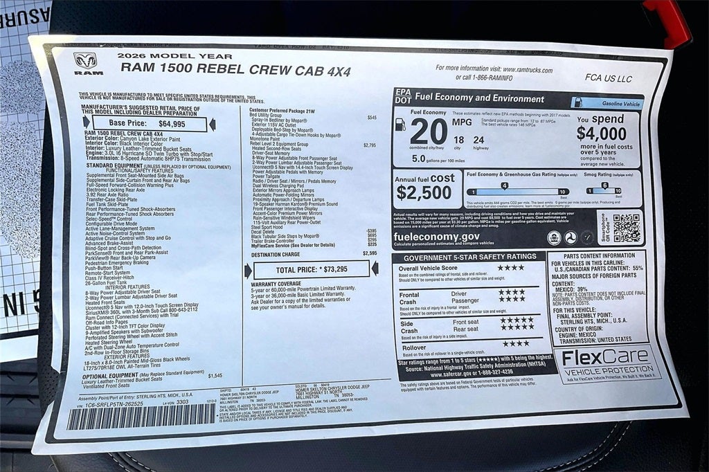 2026 RAM Ram 1500 Rebel