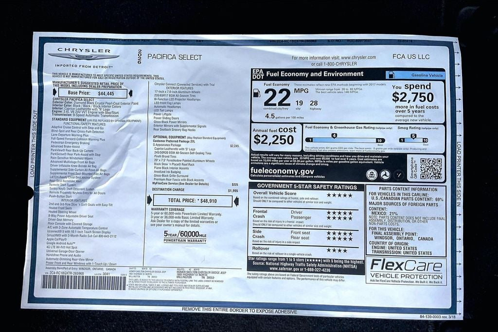 2026 Chrysler Pacifica Select