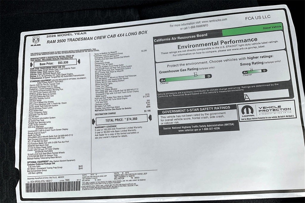 2026 RAM Ram 3500 Tradesman