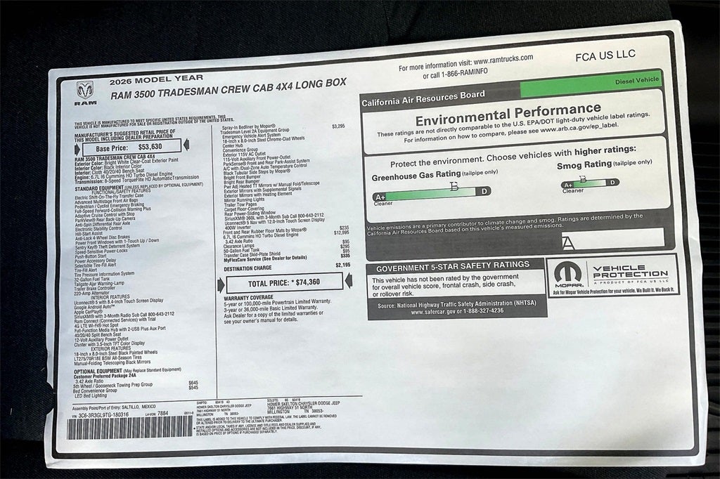 2026 RAM Ram 3500 Tradesman