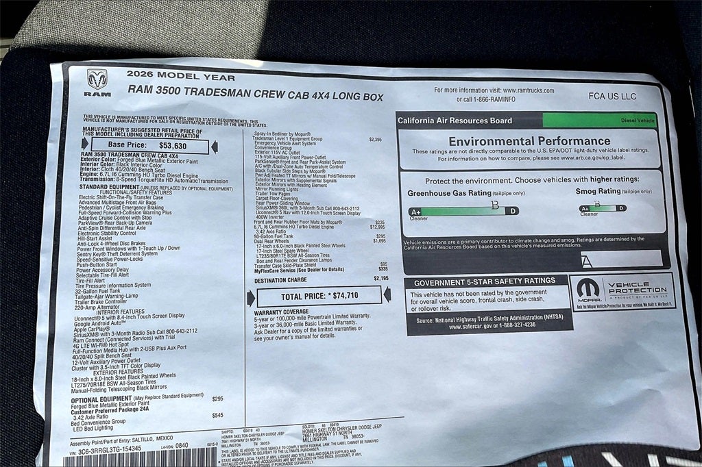 2026 RAM Ram 3500 Tradesman