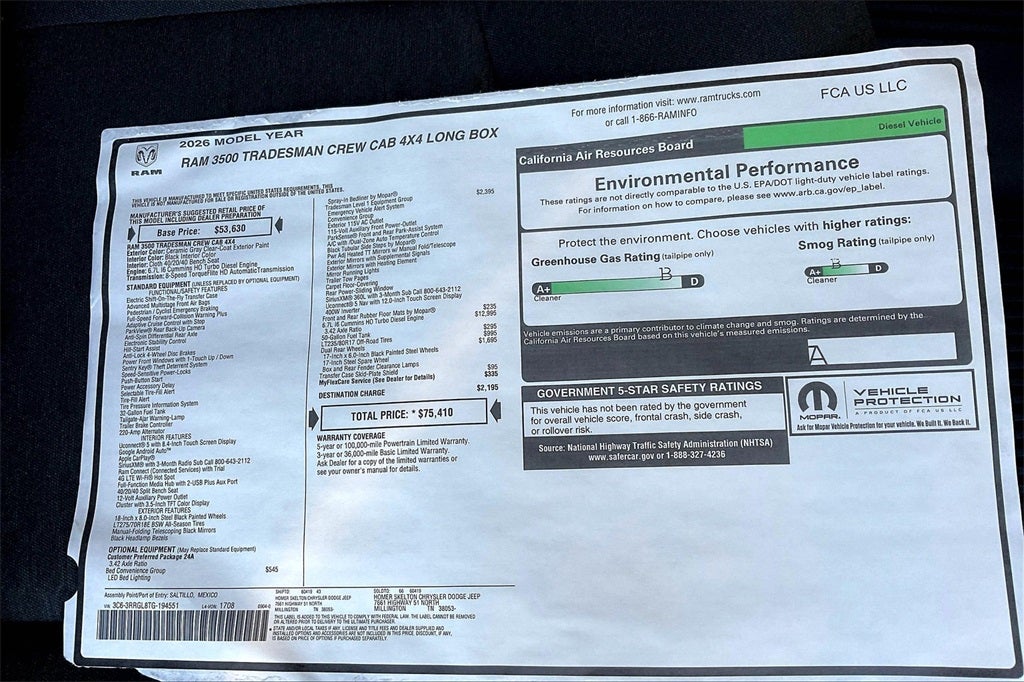 2026 RAM Ram 3500 Tradesman