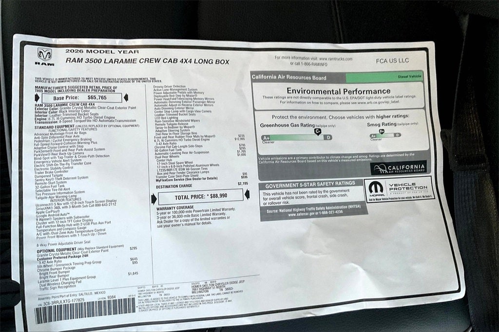 2026 RAM Ram 3500 Laramie