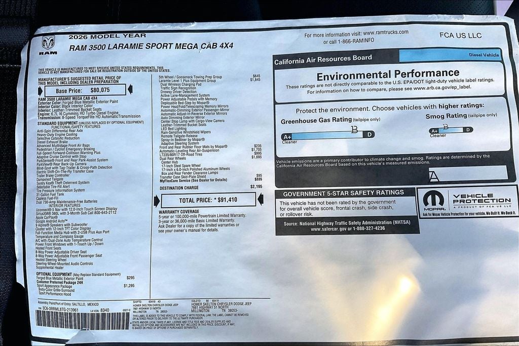 2026 RAM Ram 3500 Laramie