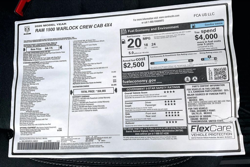 2026 RAM Ram 1500 Warlock