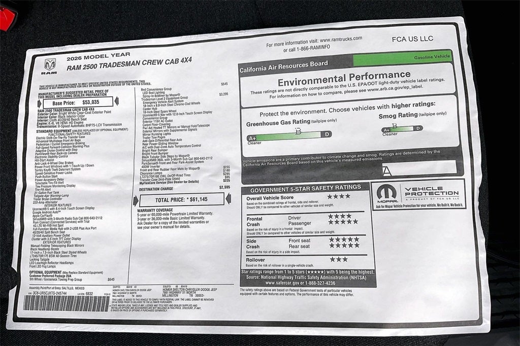 2026 RAM Ram 2500 Tradesman