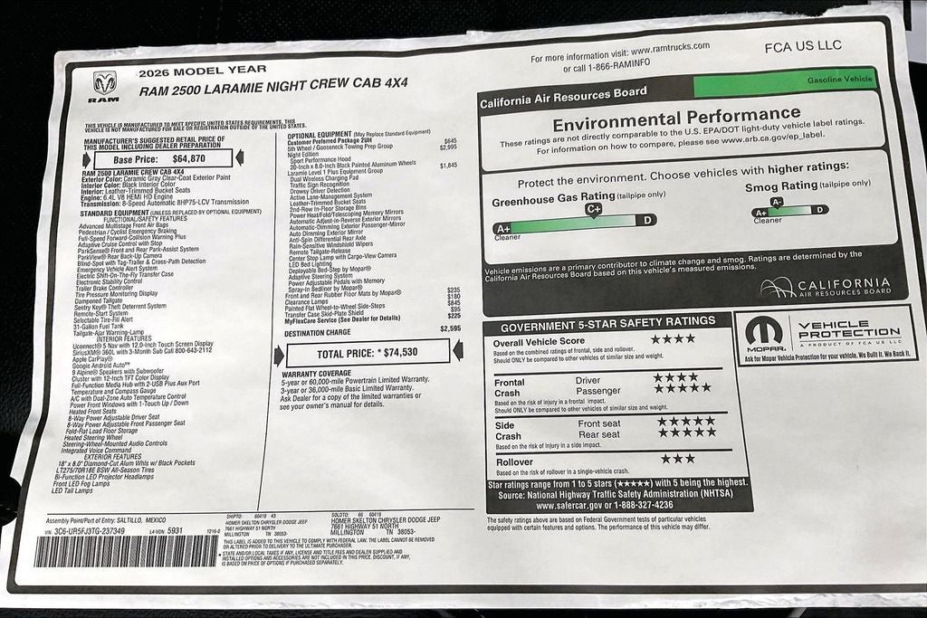 2026 RAM Ram 2500 Laramie