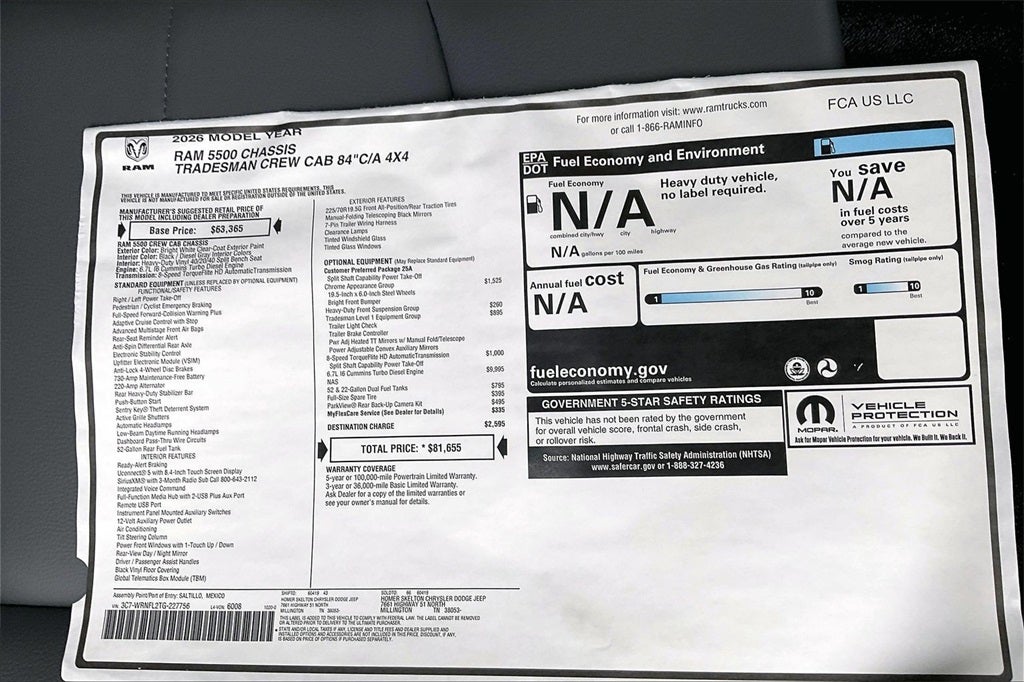 2026 RAM Ram 5500 Chassis Cab Tradesman