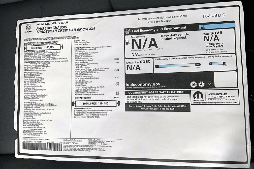 2026 RAM Ram 3500 Chassis Cab Tradesman