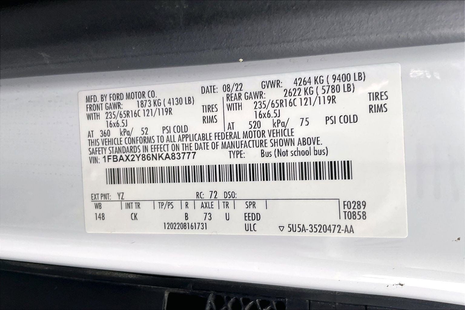 2022 Ford Transit-350 XLT