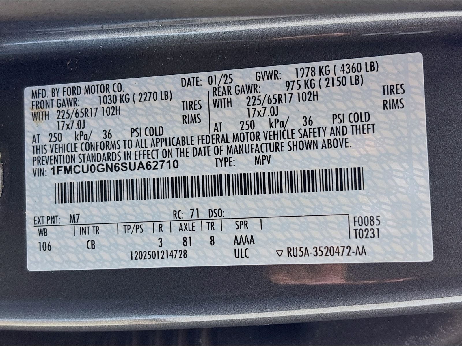 2025 Ford Escape Active