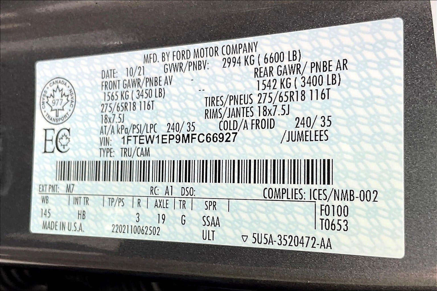 2021 Ford F-150 Lariat