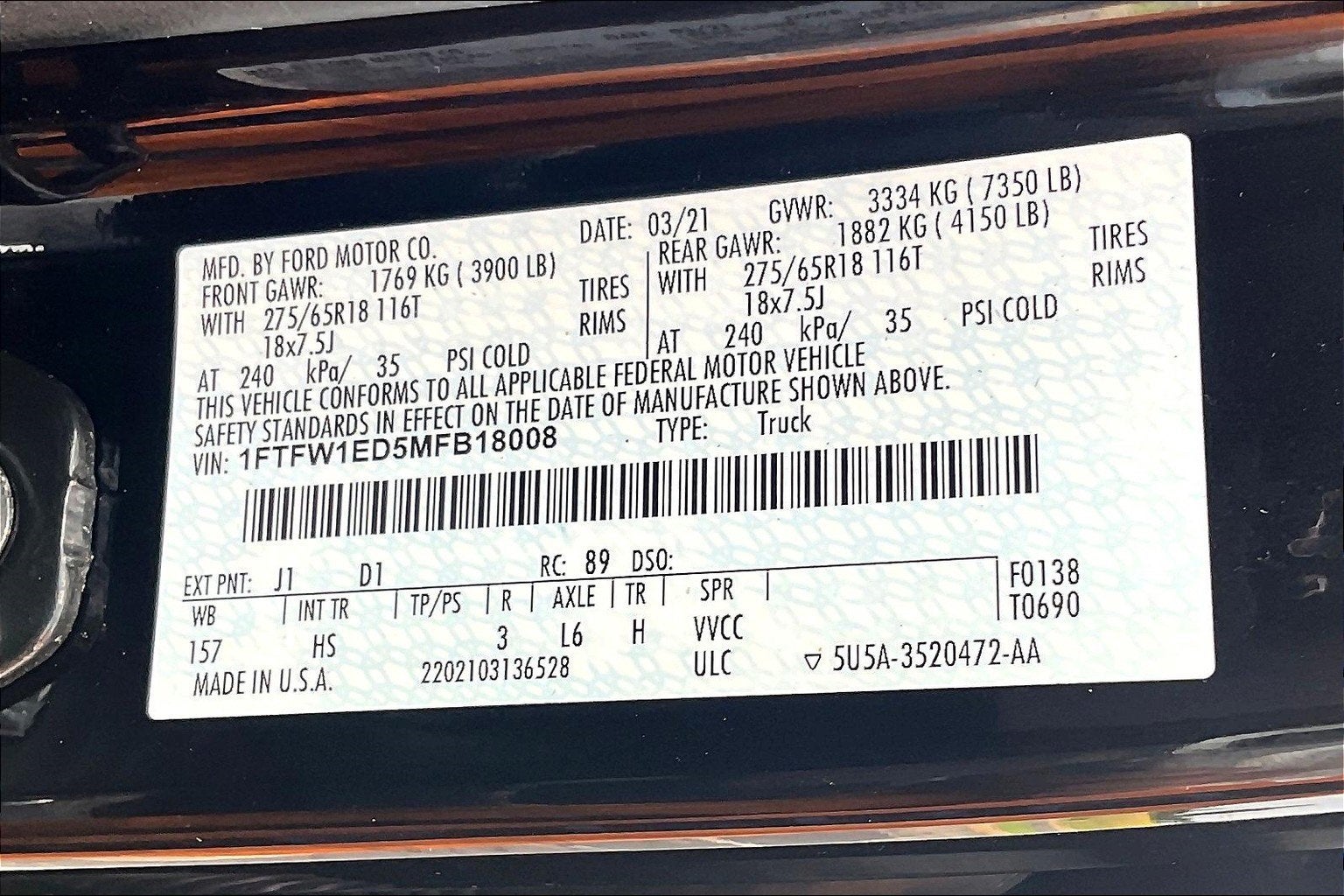 2021 Ford F-150 Lariat