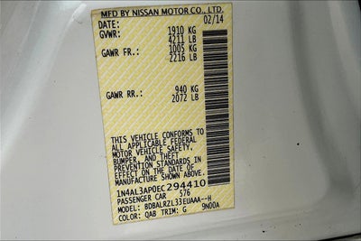 2014 Nissan Altima 2.5 S