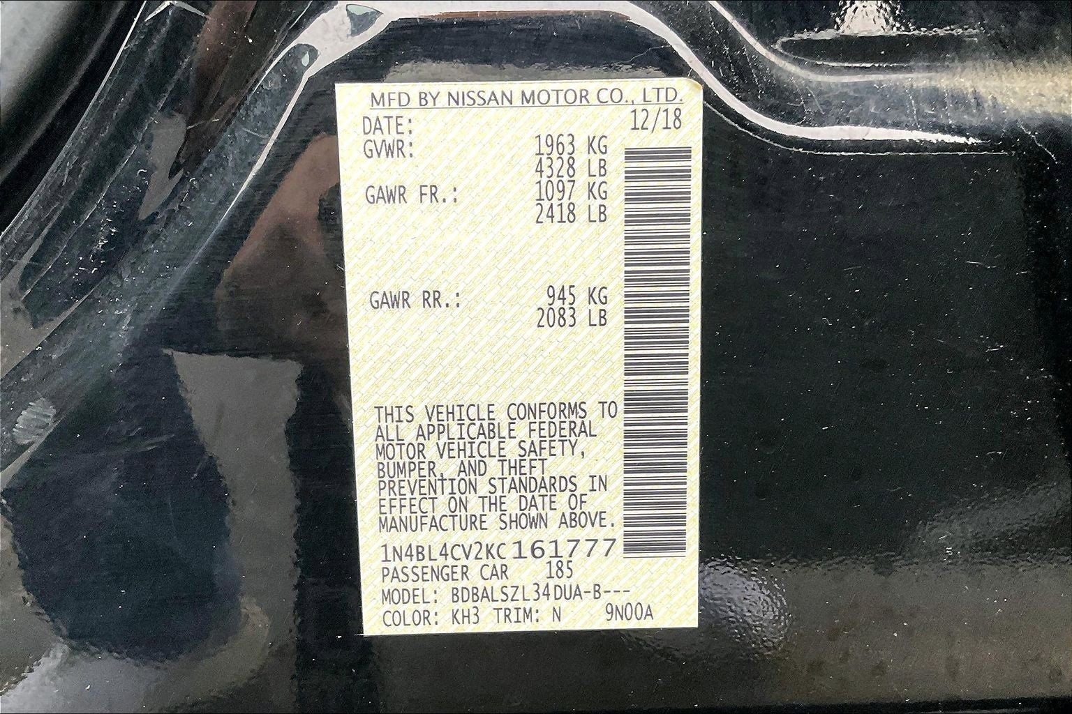 2019 Nissan Altima 2.5 SR