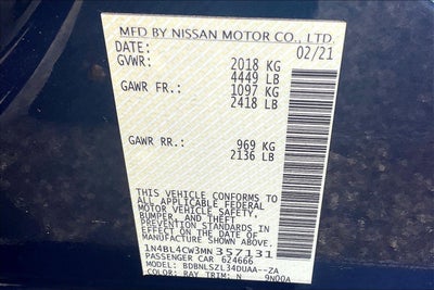 2021 Nissan Altima 2.5 SR